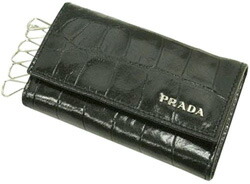 楽天市場】PRADA プラダ 6連キーケースメタルロゴ クロコ型押しメンズ