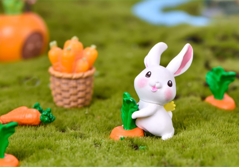 楽天市場】動物フィギュア にんじん 抜く うさぎ6体 テラリウム