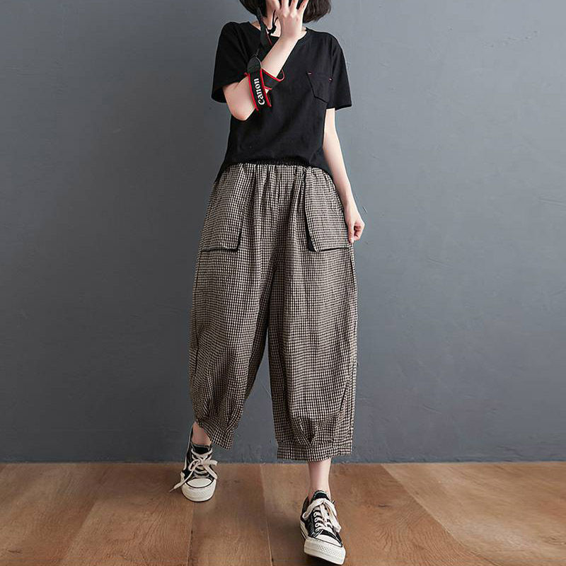 楽天市場】パンツ 7分丈 レディース 夏 バルーンパンツ 綿麻 サルエル