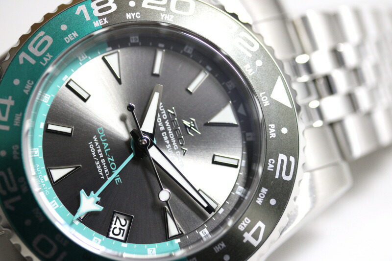楽天市場】ZEEDA ジーダ DUAL-ZONE デュアルゾーン 40mm GMT搭載 自動