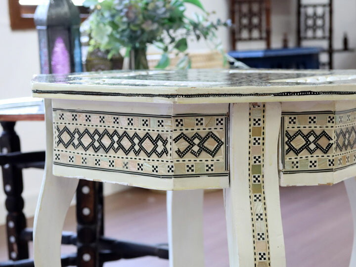 楽天市場】螺鈿家具 Mother of Pearl エジプト螺鈿の工芸家具 サイド