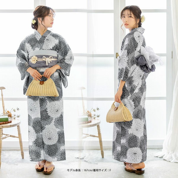 楽天市場】浴衣セット レディース 大人 浴衣3点セット（浴衣＋帯＋