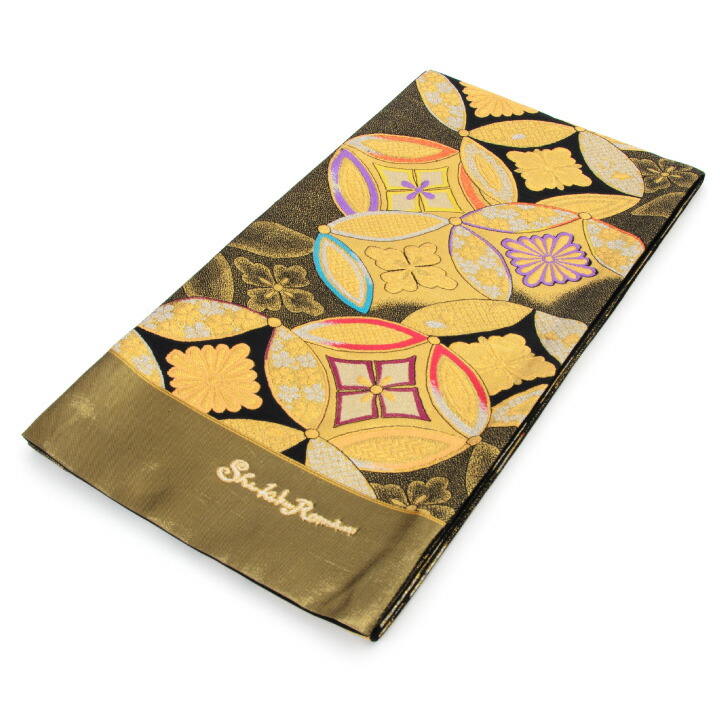 楽天市場】七五三 袋帯 子供用 ジュニア 手結び 正絹 女の子 女児 黒