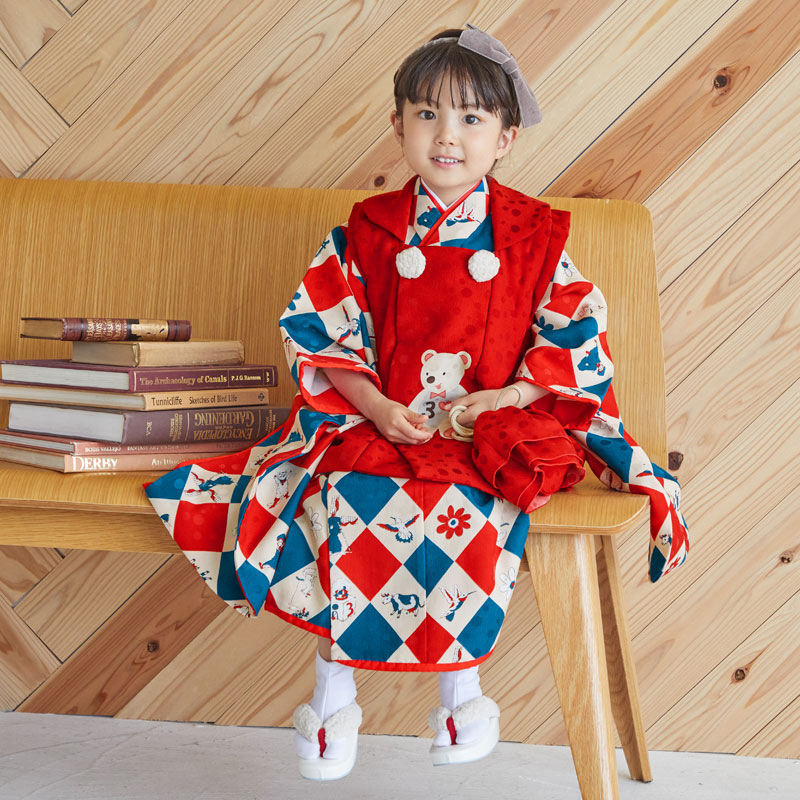 楽天市場】【レンタル】[七五三 着物 3歳 女の子] 三歳 「K067 モダン