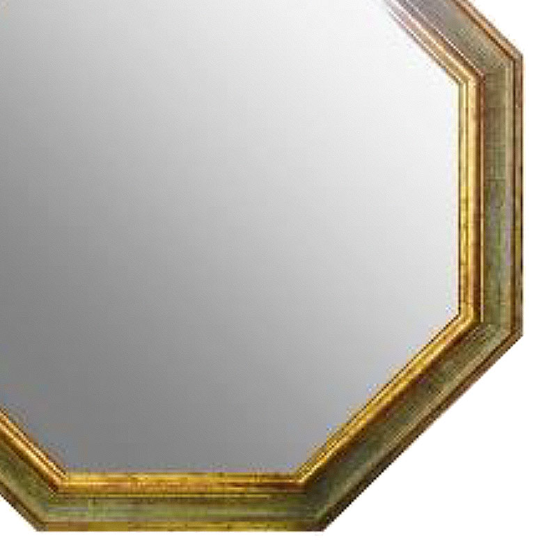 楽天市場】鏡 壁掛け アンティーク 八角ミラー 壁掛け 八角形 鏡