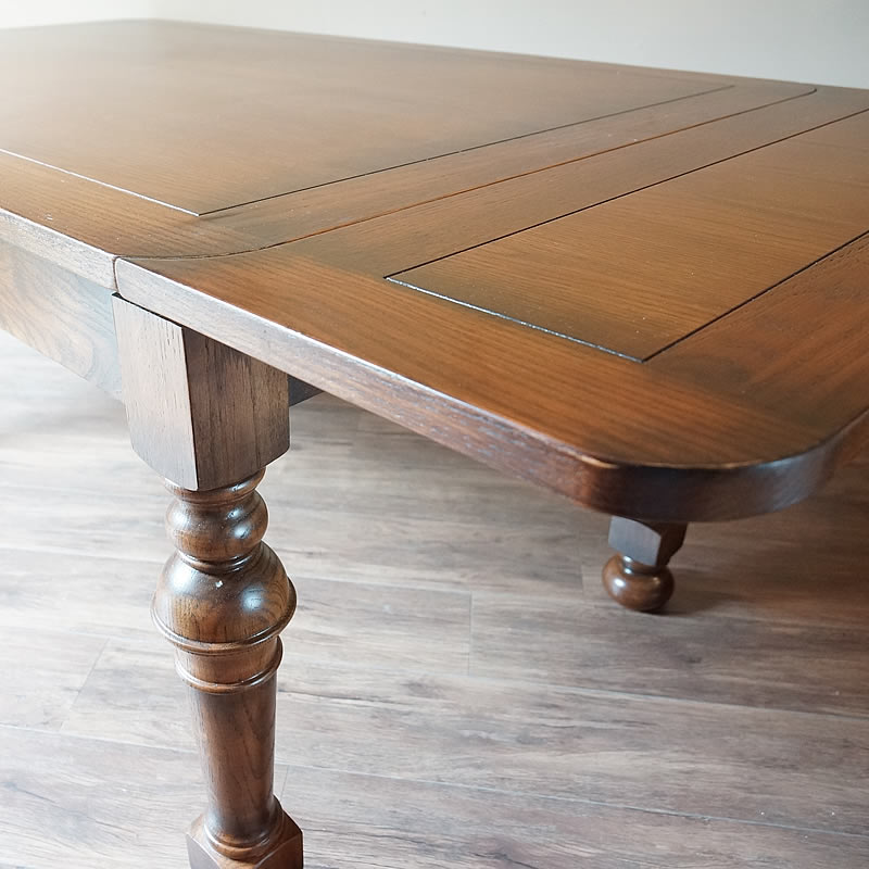 楽天市場】アンティーク家具調 ダイニングテーブル 伸縮 140-200 伸長