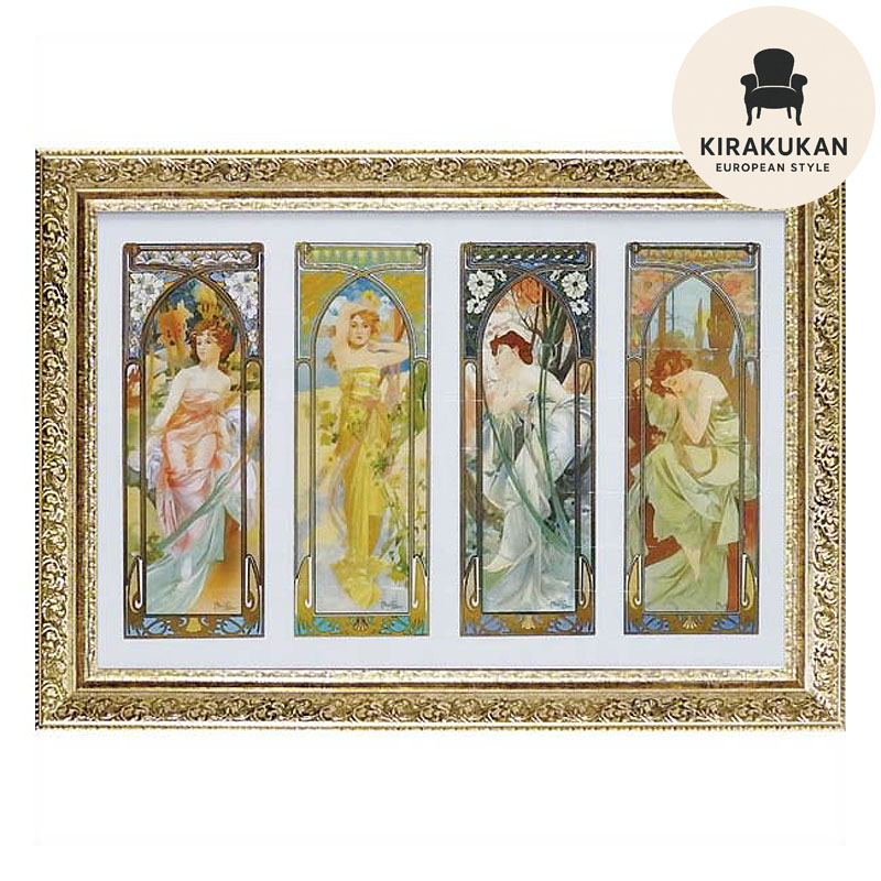 楽天市場】絵画 インテリア アルフォンス ミュシャ画 「 時の流れ