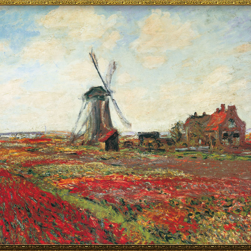 楽天市場】絵画 モネ インテリア monet 「 チューリップ畑 」 74