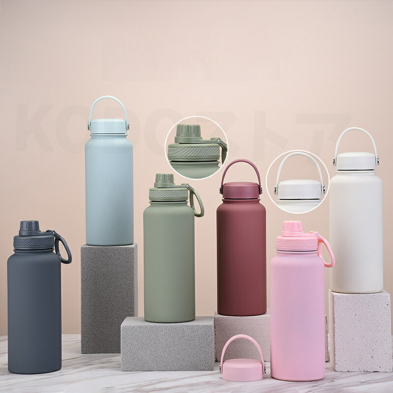 楽天市場】水筒 1リットル ダブルキャップ 2つキャップ 20カラー 20色