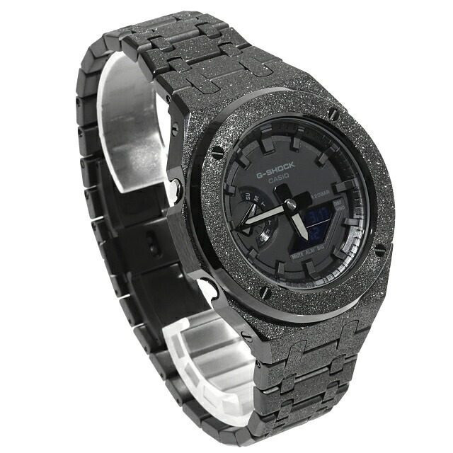 楽天市場】G-SHOCK GA2100 フロステッド カスタム ブラックアウト