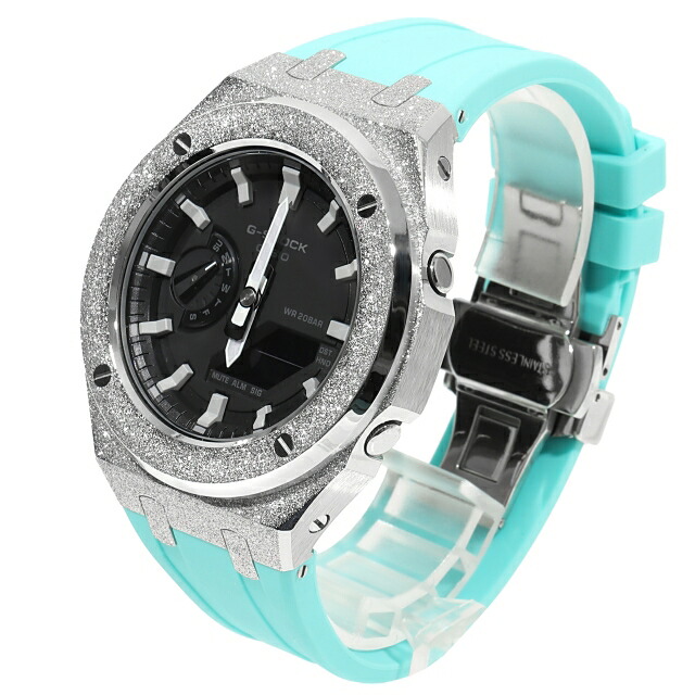 楽天市場】G-SHOCK GA2100 カスタム フロステッド ターコイズラバー