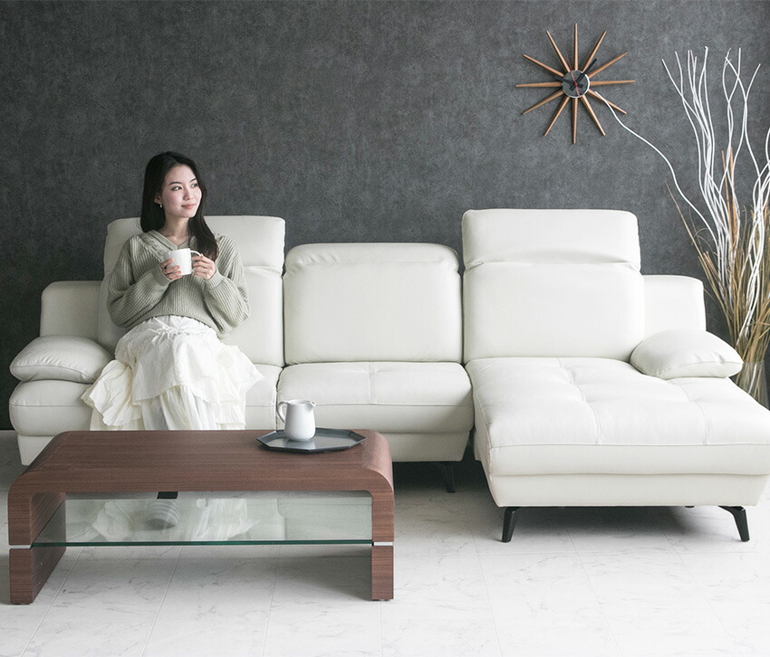 楽天市場】【送料無料】 カウチソファー 3人掛け 本革 レザー ソファ