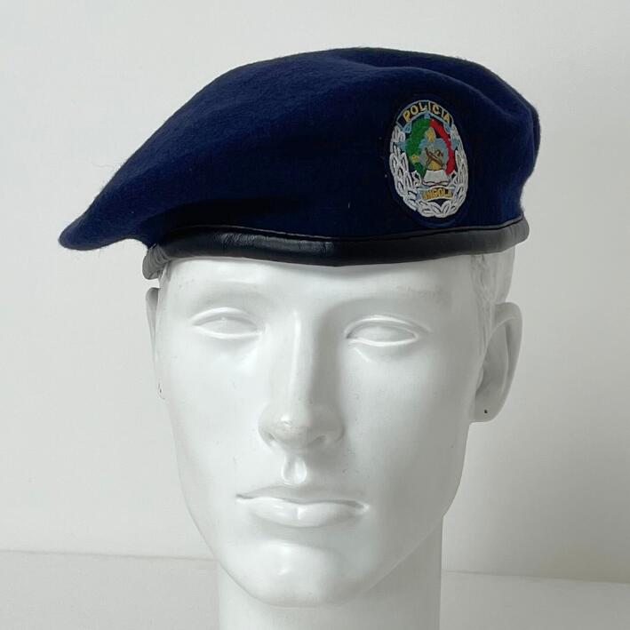 楽天市場】アンゴラ警察 POLICIA ネイビー ベレー帽 新品 M55N- : L.A. BOY