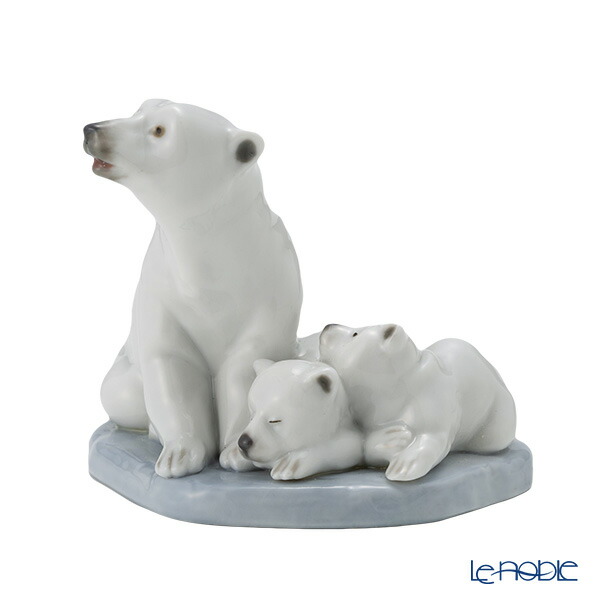 楽天市場】リヤドロ Polar Bear miniature 白くまの親子 5434