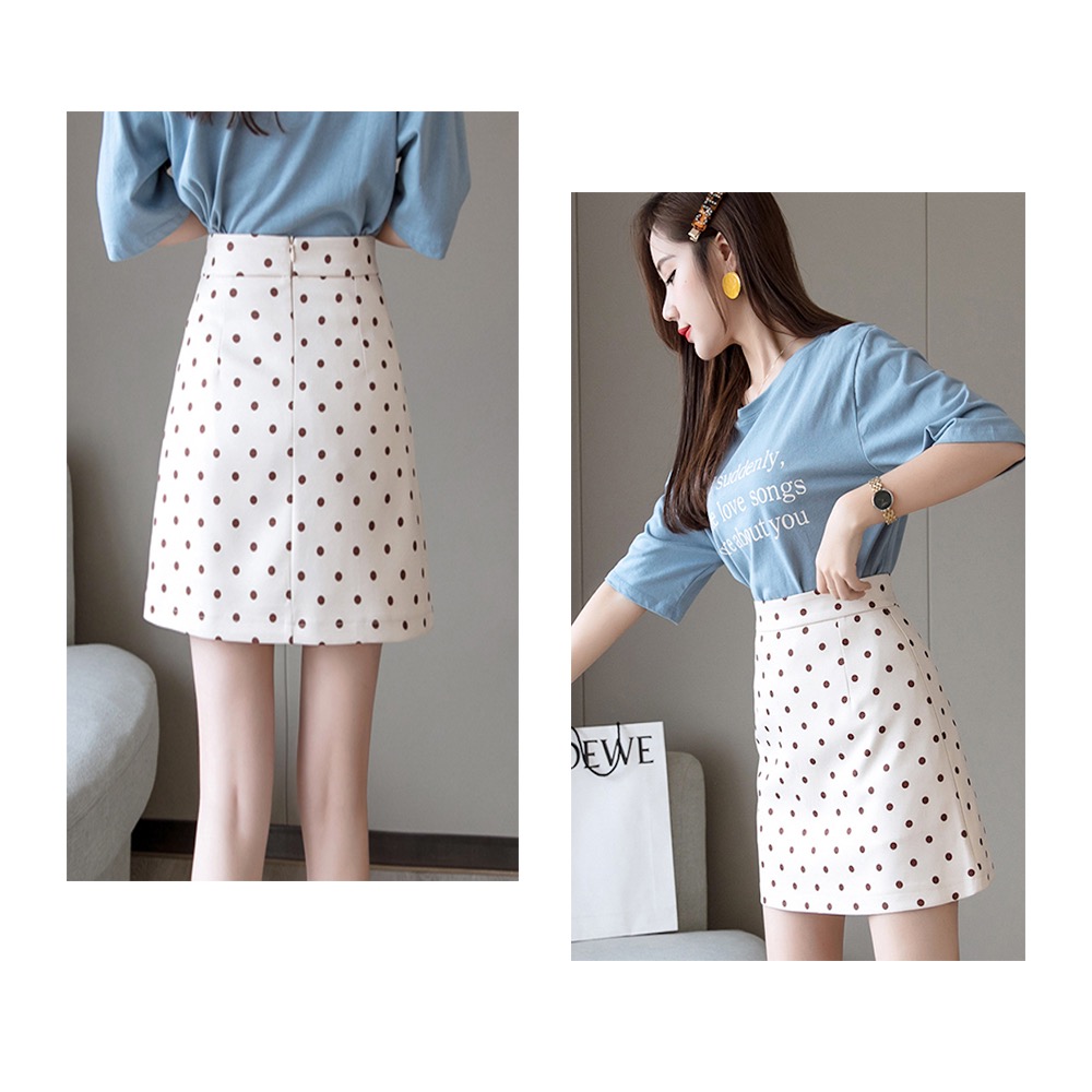 楽天市場】キュロットスカート ドット柄ミニスカート 丈 ファッション