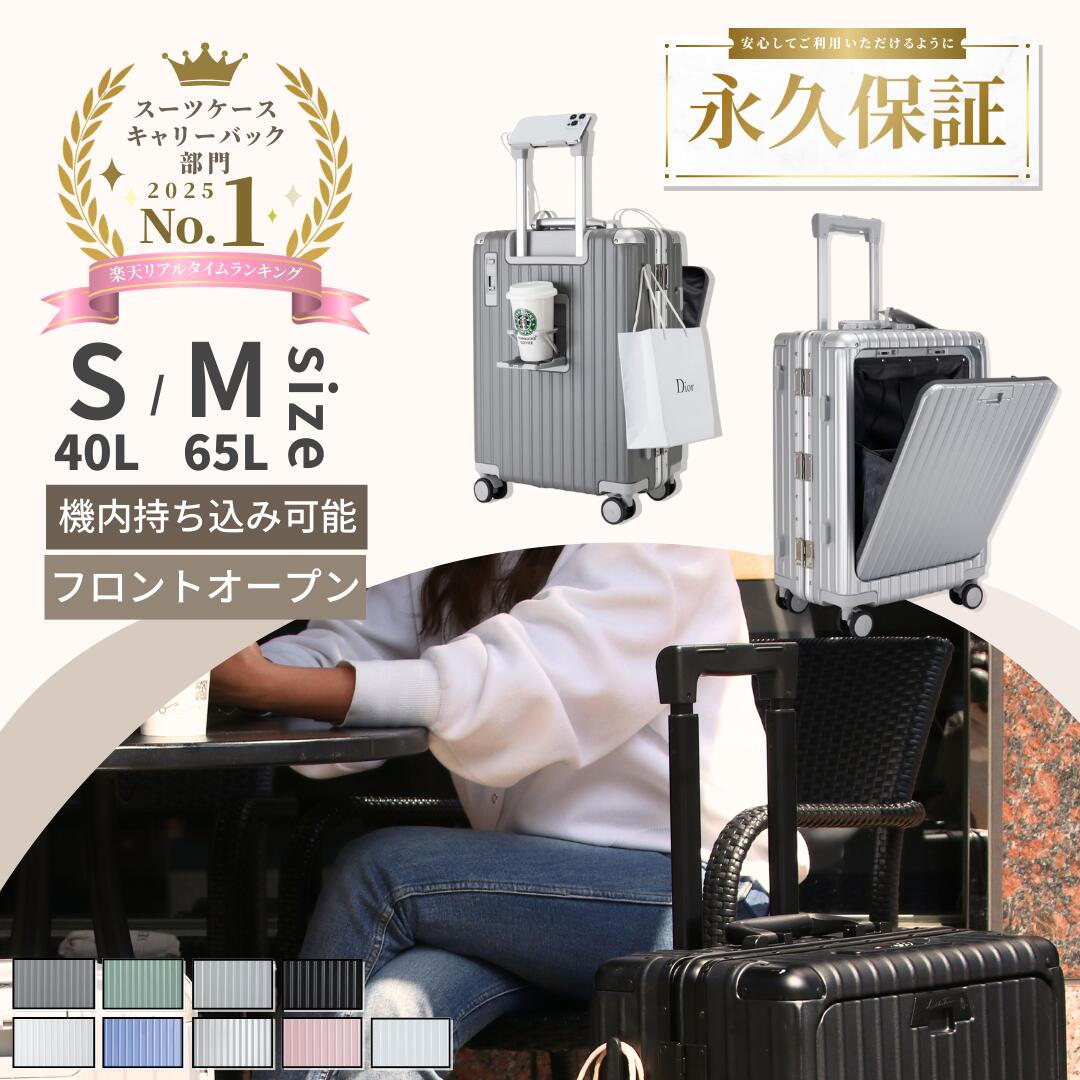 リベティ多機能キャリーケース【マットシルバーSサイズ】42 リベティ多