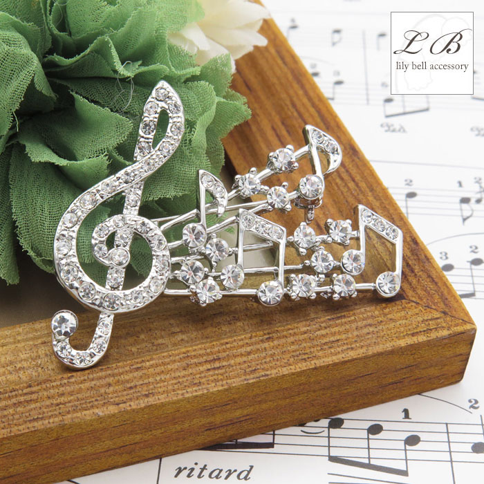 楽天市場】ブローチ / ( ト音記号 音符五線譜 ) 音楽好きの方へ 心躍る
