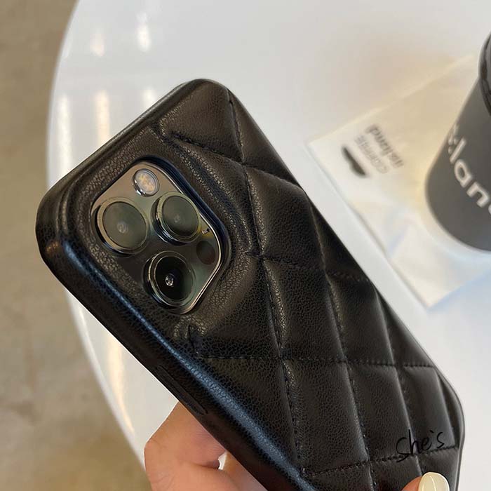 楽天市場】レザー キルティング iPhoneケース シンプル スマホケース