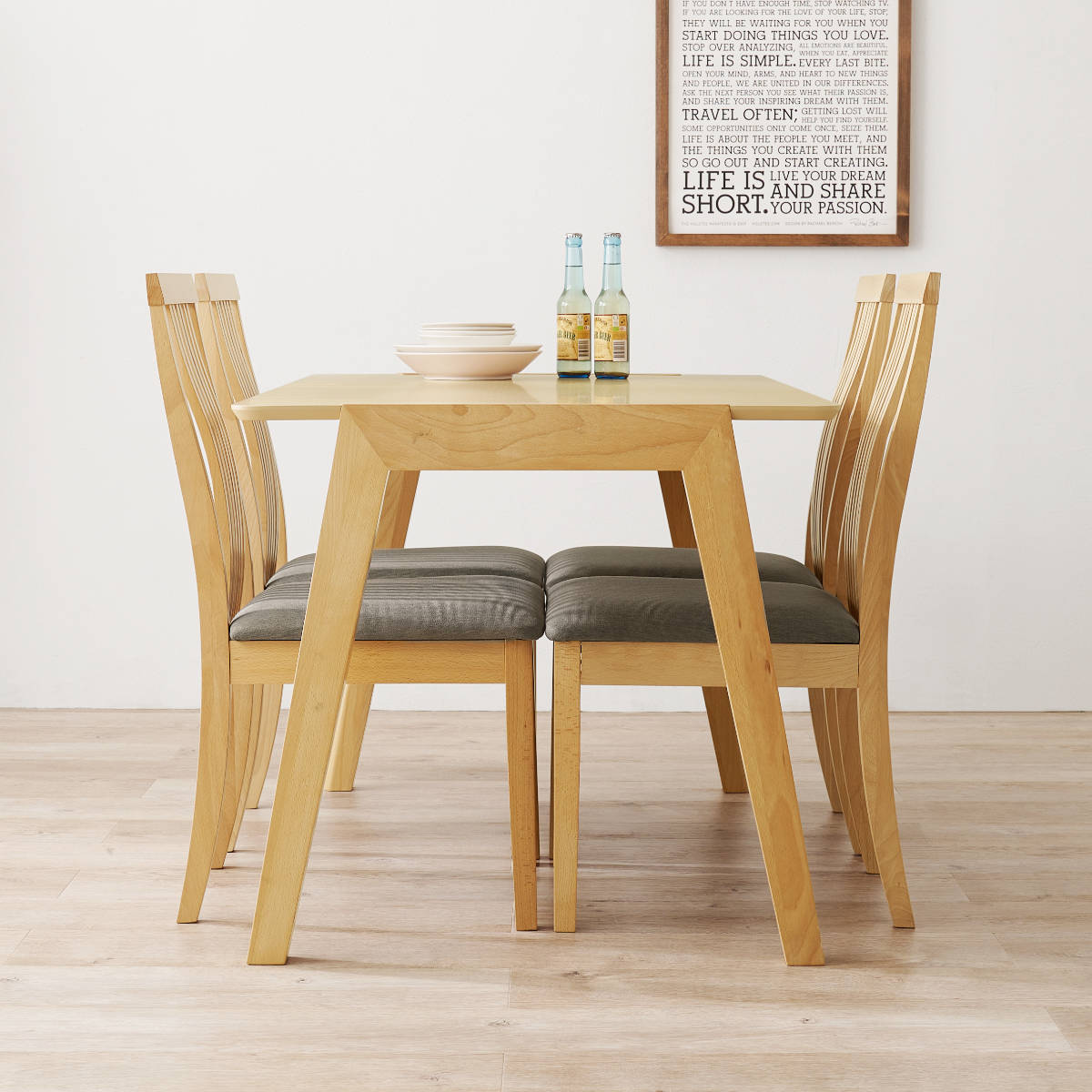 楽天市場】ダイニングテーブルセット 4人掛け 5点セット テーブル幅