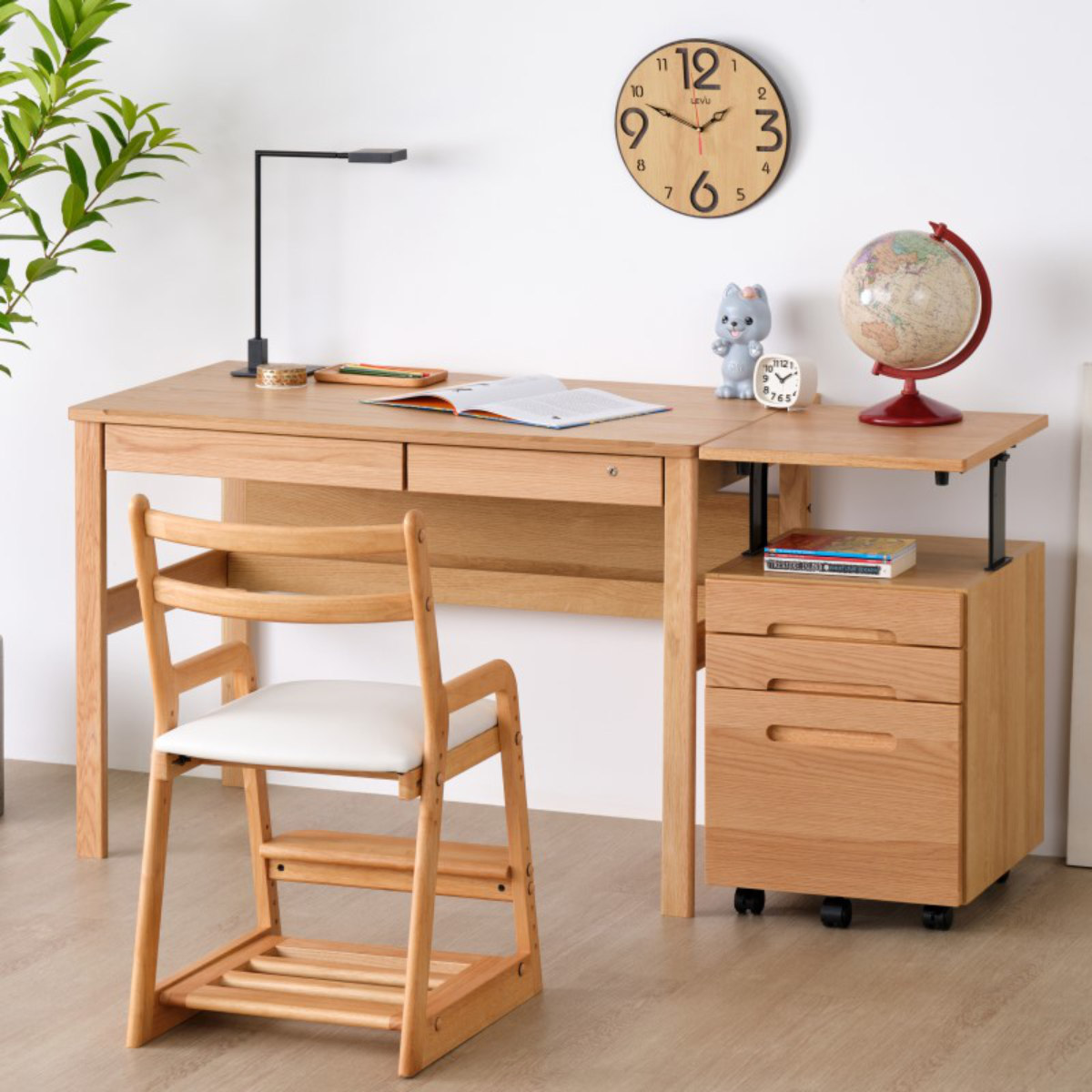 楽天市場】学習机 幅105cm シンプル 木製 （ デスク 机 勉強机 学習