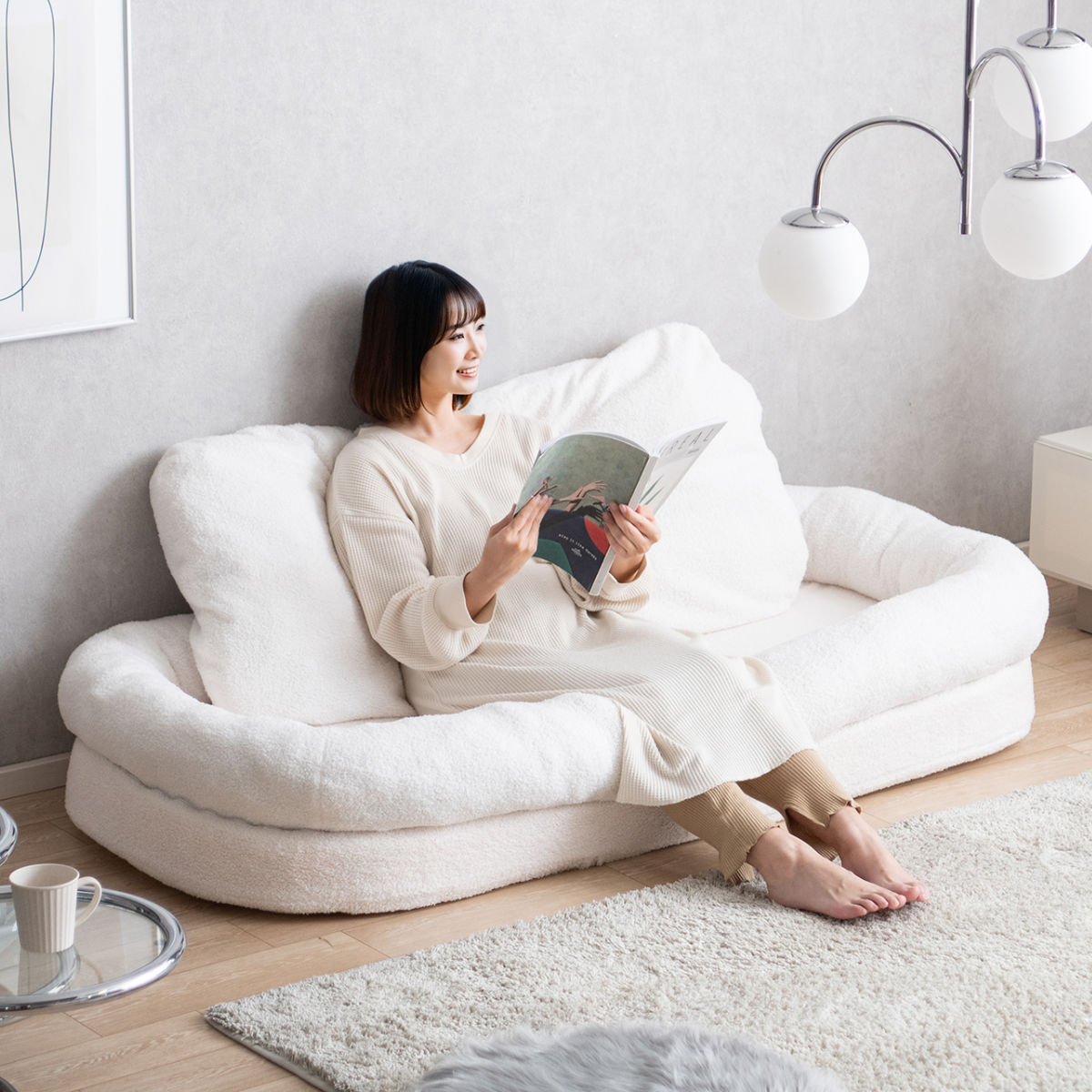 楽天市場】座椅子 1人用 大判サイズ 3way リクライニング18段階 ふわ