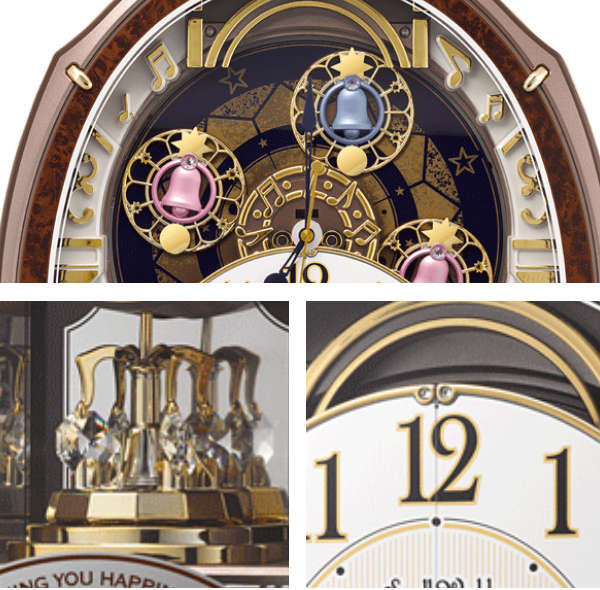 楽天市場】からくり時計 スモールワールドアルディ 電波時計 48曲収録