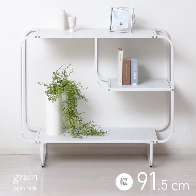 楽天市場】【本日ポイント5倍】オープンラック 3段 ラック 白 収納 幅