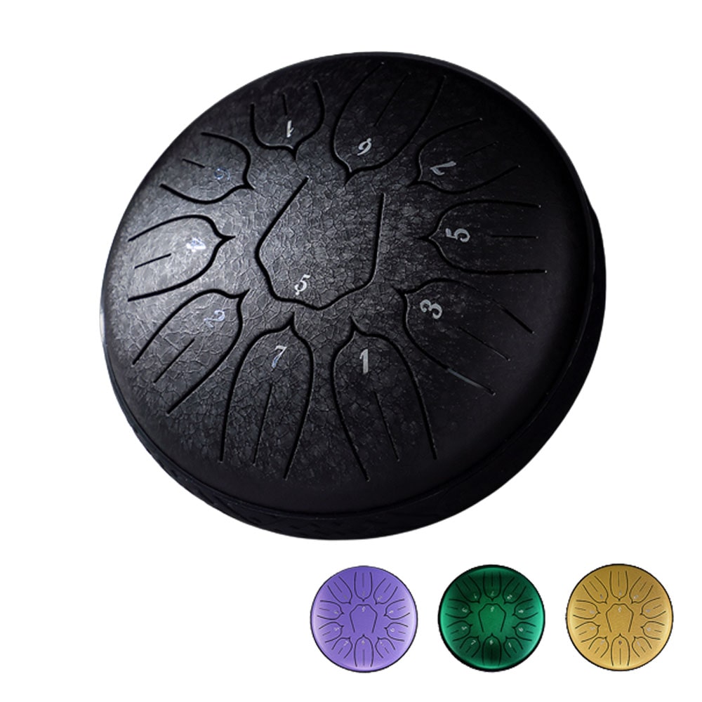 ヨガの瞑想・癒しの楽器 スリットドラム/ハンドパン 11音 グリーン