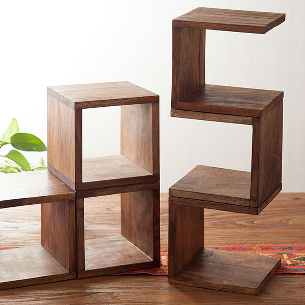 楽天市場】コの字 ラック 木製 北欧 棚 シェルフ小物 ディスプレイ 本