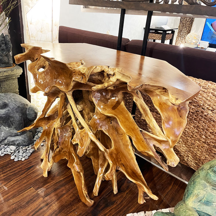 楽天市場】切り株 テーブル アジアン家具 チーク材 チーク 無垢材