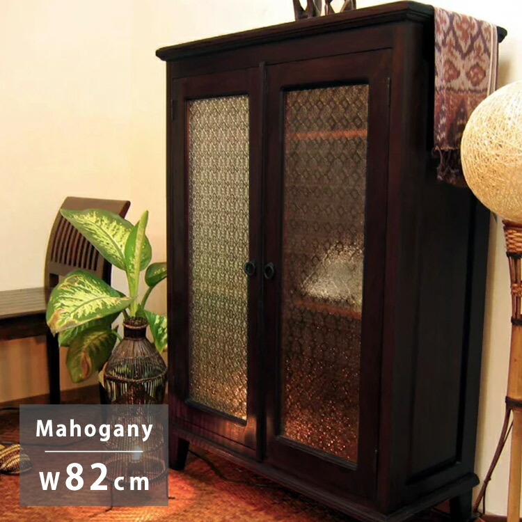 楽天市場】アジアン家具 キャビネット アンティーク調 A4収納 幅82cm
