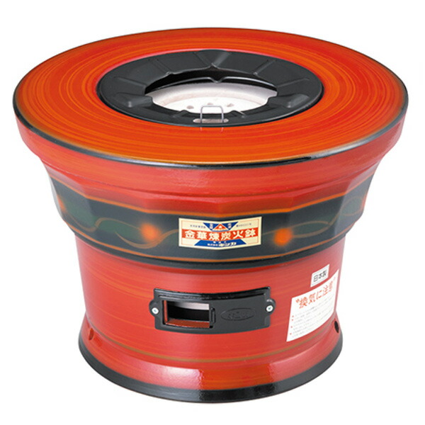 楽天市場】【練炭火鉢】 キンカ レンタン火鉢 赤 （上つけコンロ付き