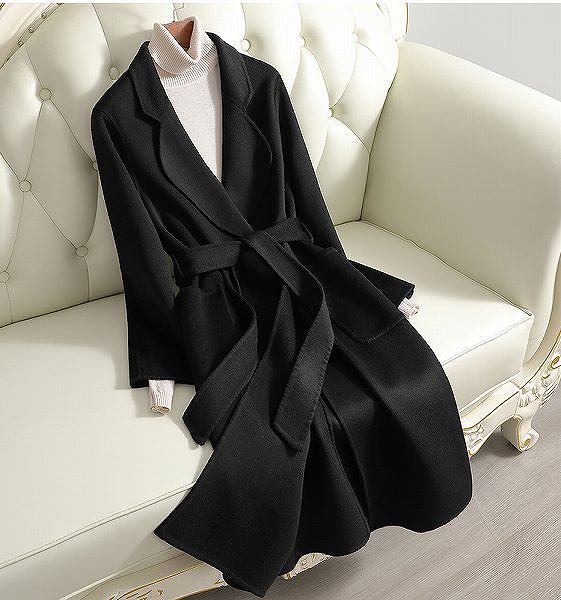 楽天市場】ウール100％ロングコート リバーコート ダブルフェイス