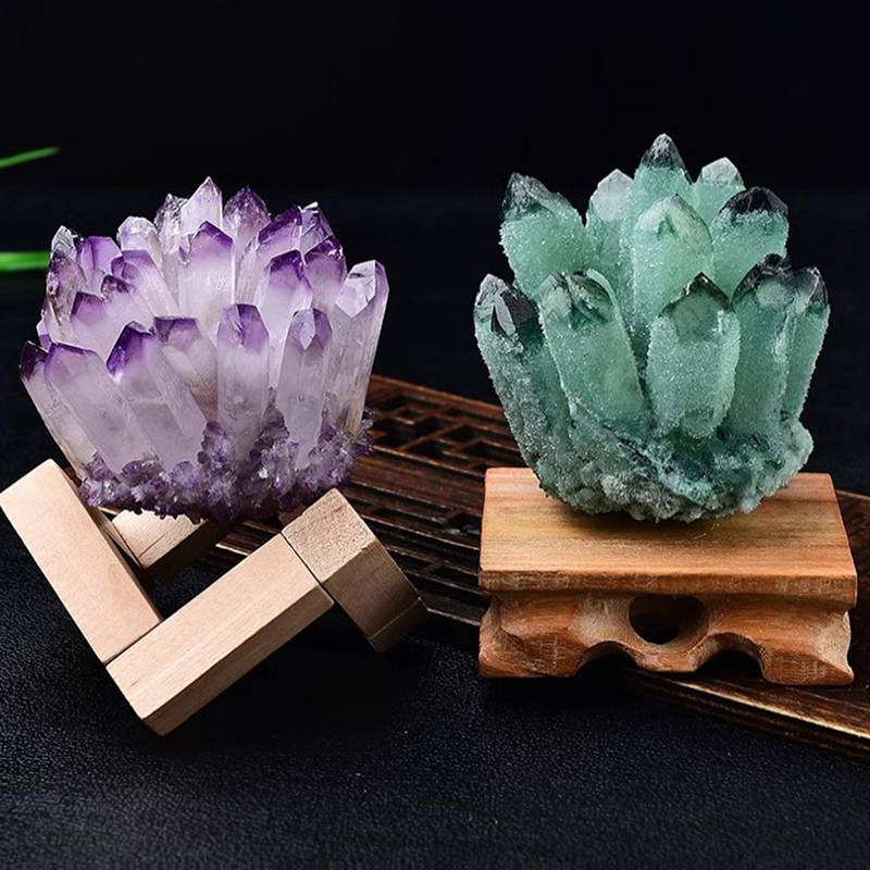 楽天市場】天然水晶 原石 天然石 台座付き クラスター 置物 浄化 黄