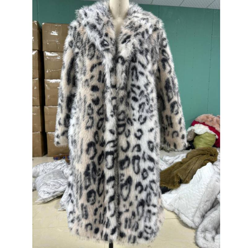 楽天市場】ロング丈コート レディース S-3XL ファージャケット ヒョウ