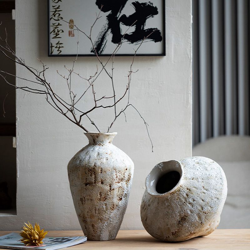 楽天市場】花瓶 土陶器 一輪挿し ヴィンテージ ダメージ 花器 花びん