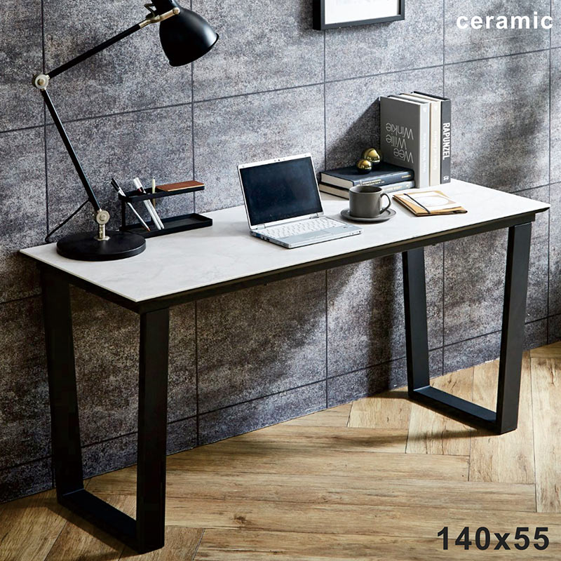楽天市場】書斎 机 高級 大理石風 セラミック 幅140cm パソコンデスク