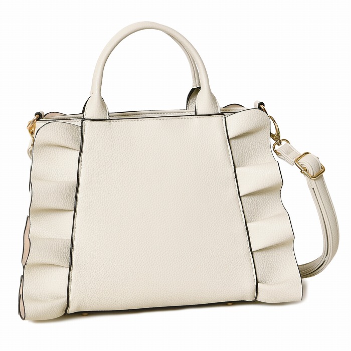 フリルデザイン ホワイトボディバッグ フリルデザイン ホワイトボディ