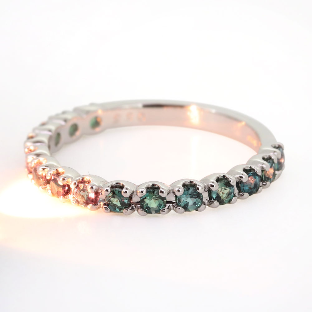 楽天市場】指輪 ハーフエタニティ アレキサンドライト 18k 18金