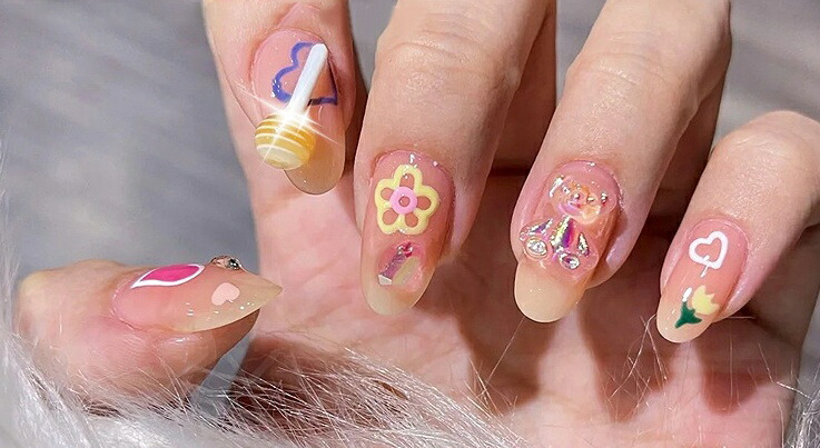 楽天市場】送料無料 ネイルパーツ 10個セット キャンディ型 飴 あめ