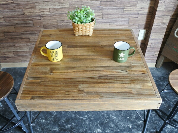 楽天市場】天然木 アイアン カフェテーブル : plus craft 楽天市場店