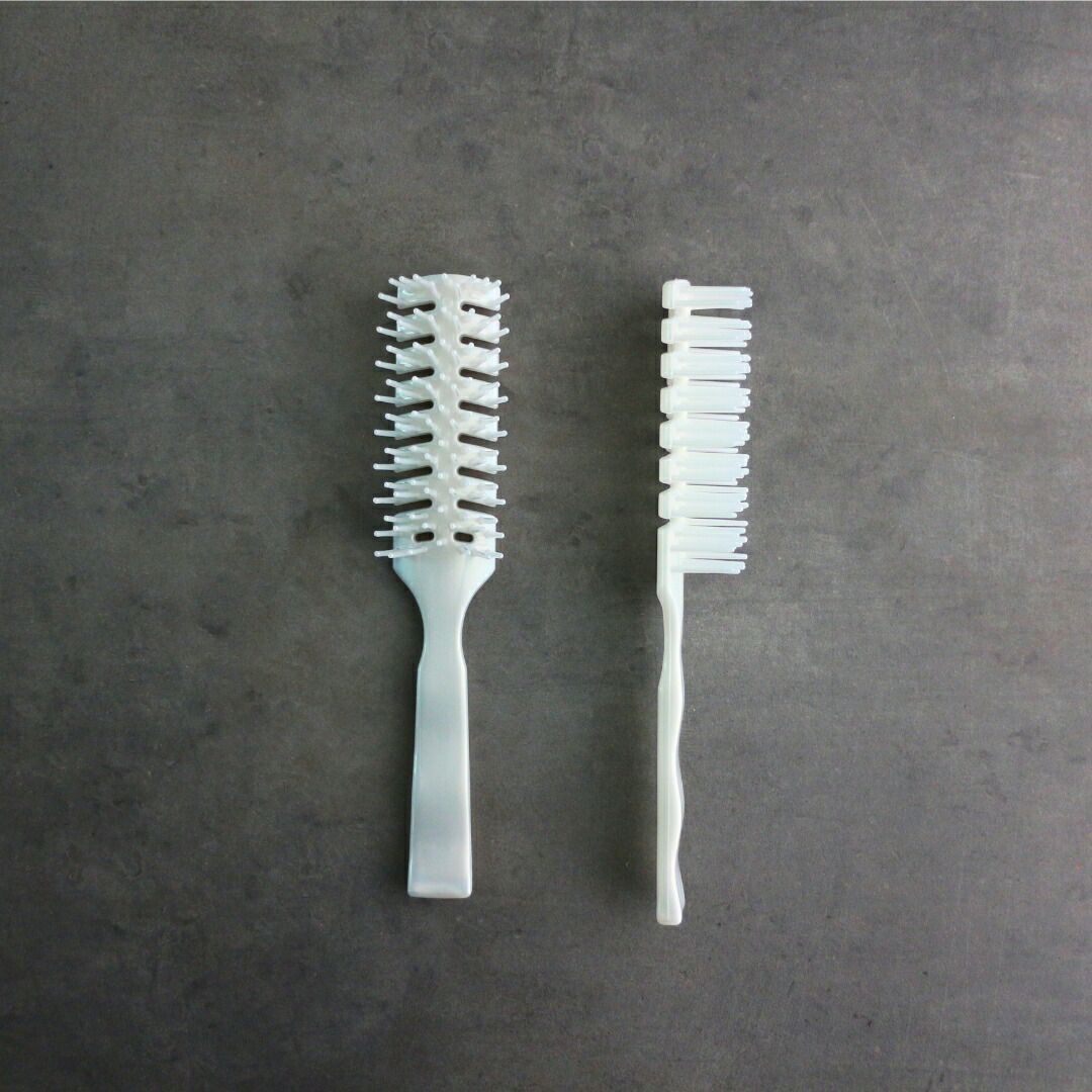 楽天市場】ヘアブラシ スケルトンブラシ 白色 ガイコツブラシ 100本