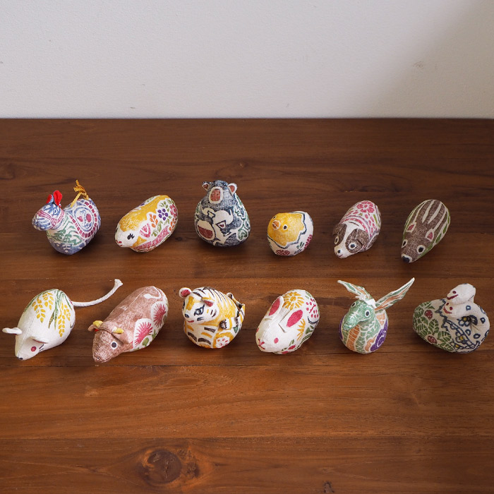 楽天市場】□真工藝 木版手染めぬいぐるみ 干支シリーズ・仔 十二支