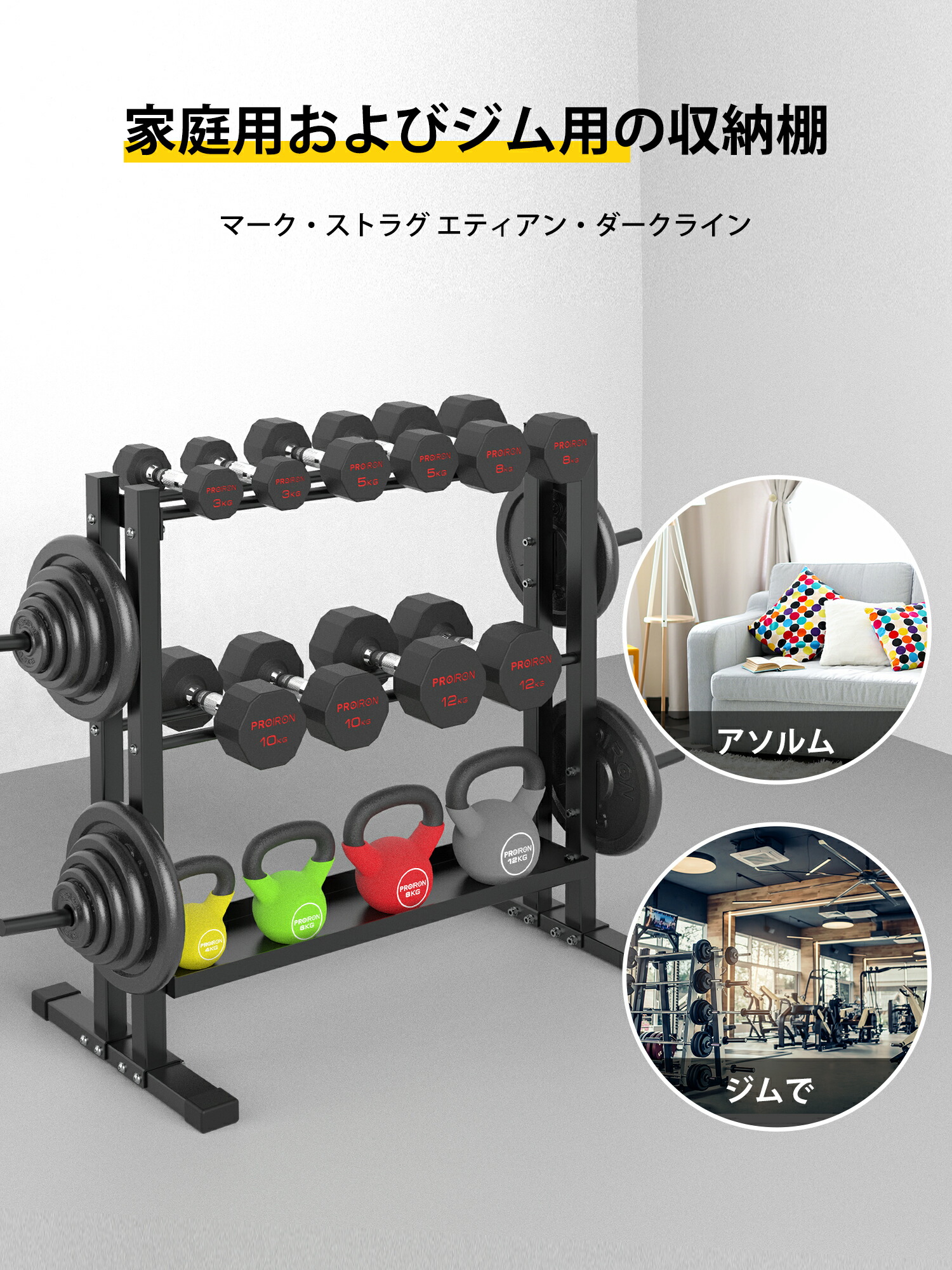 楽天市場】PROIRON ダンベルスタンド ウェイト収納スタンド ダンベル
