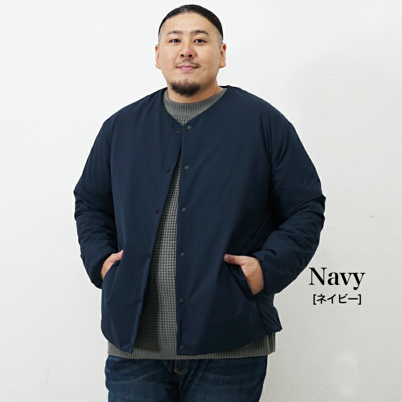 楽天市場】ジャケット ノーカラージャケット 中綿ジャケット ノー