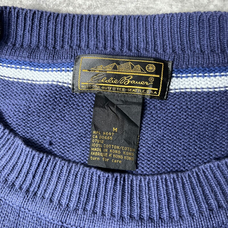 楽天市場】80s 黒タグ Eddie Bauer マルチカラー ボーダー コットン