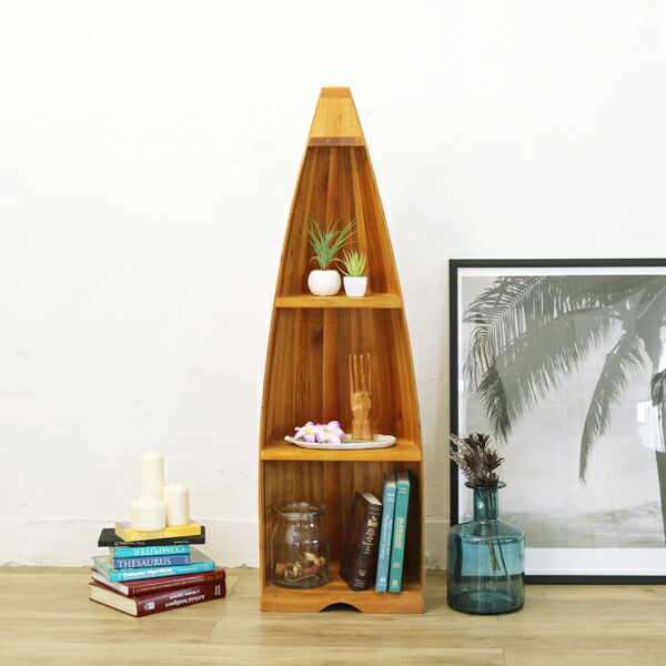 楽天市場】≪OUTLET SALE≫3段ボートラック アジアン家具 ディスプレイ