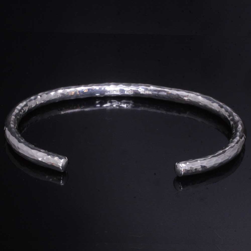 楽天市場】バングル メンズ シンプル 龍頭 岩石丸 鎚目 シルバー