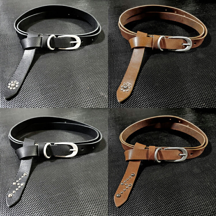 楽天市場】RKDCRAFT スタッズ ナローベルト 日本製 赤タグ付 正規品