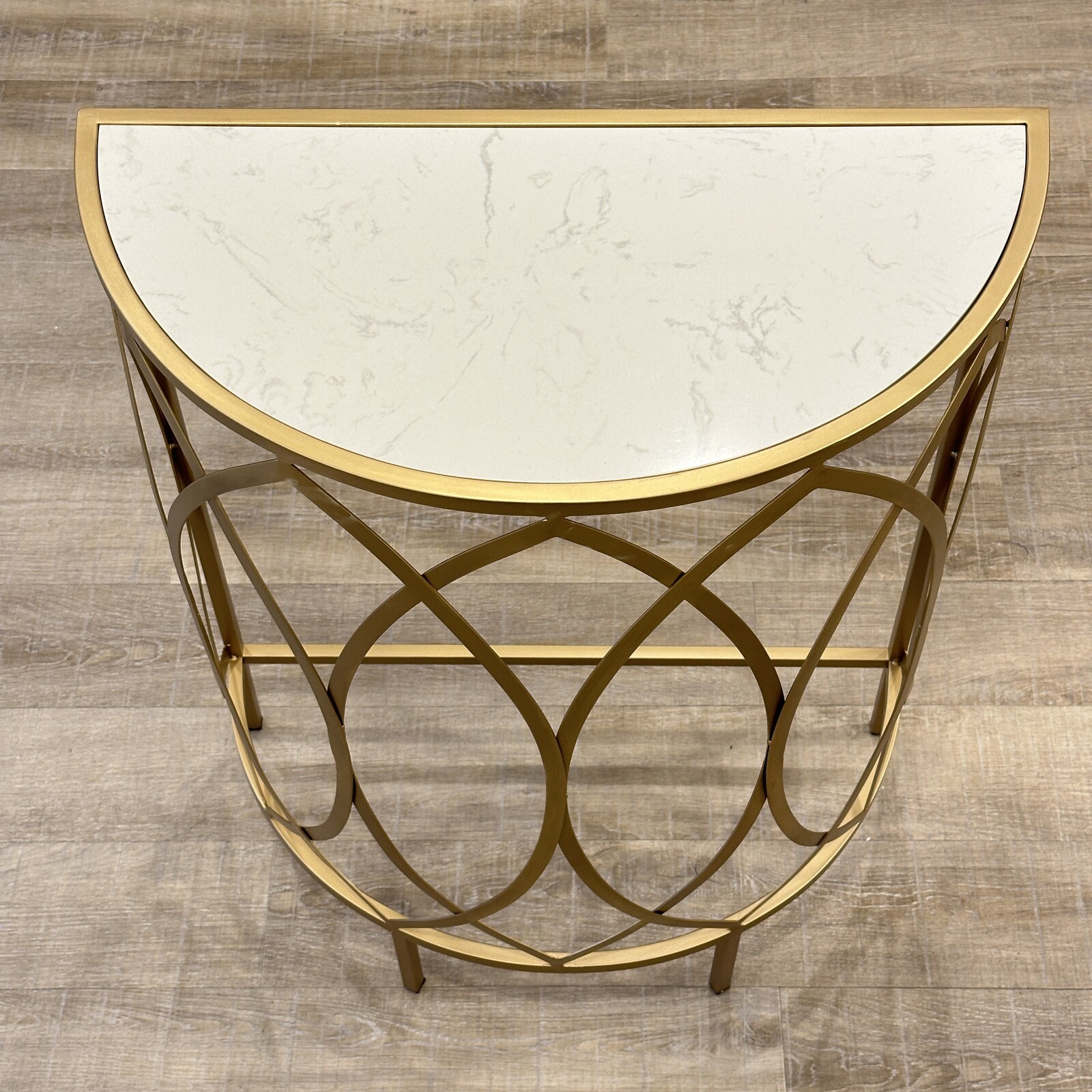 楽天市場】天板大理石 半円コンソールアイアン コンソール テーブル